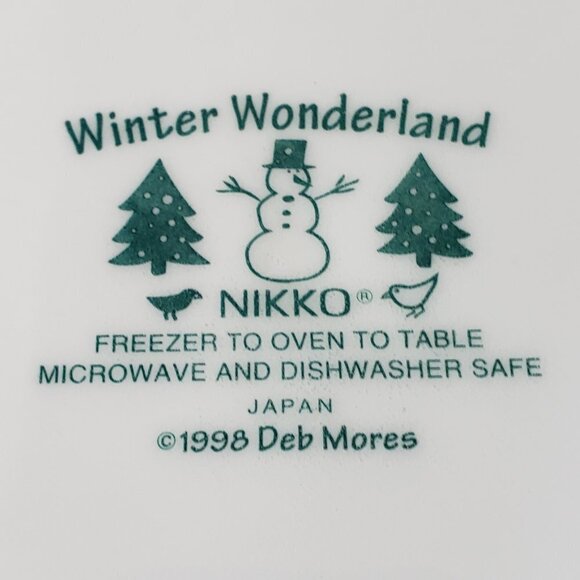 Nikko Winter Wonderland - Deb Mores (set of 2) Dinner Plate - Christmas - Picture 6 of 6